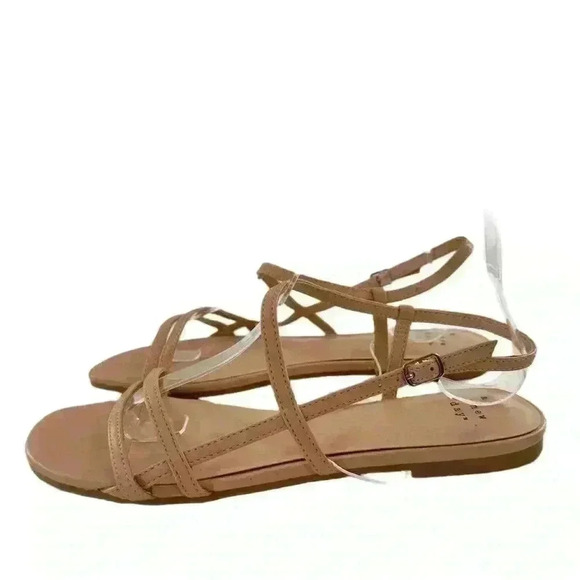 A new day womens barely there sandals size 9.5 tan faux leather vegan - Picture 4 of 9